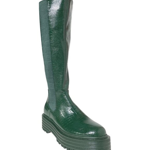 AZALEA WANG Green Sue Knee High Boots cuz everythi Shoes - AZALEA WANG Knee High"THE RIDING CROC " Vegan Leather Boots (BRAND NEW!!!!!!!!!!